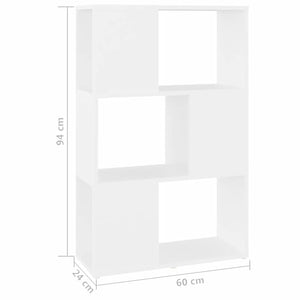 Βιβλιοθήκη/Διαχωριστικό Χώρου Λευκό 60x24x94 εκ. Μοριοσανίδα