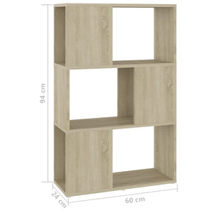 Βιβλιοθήκη/Διαχωριστικό Χώρου Sonoma Δρυς 60x24x94 εκ. Μοριοσ.