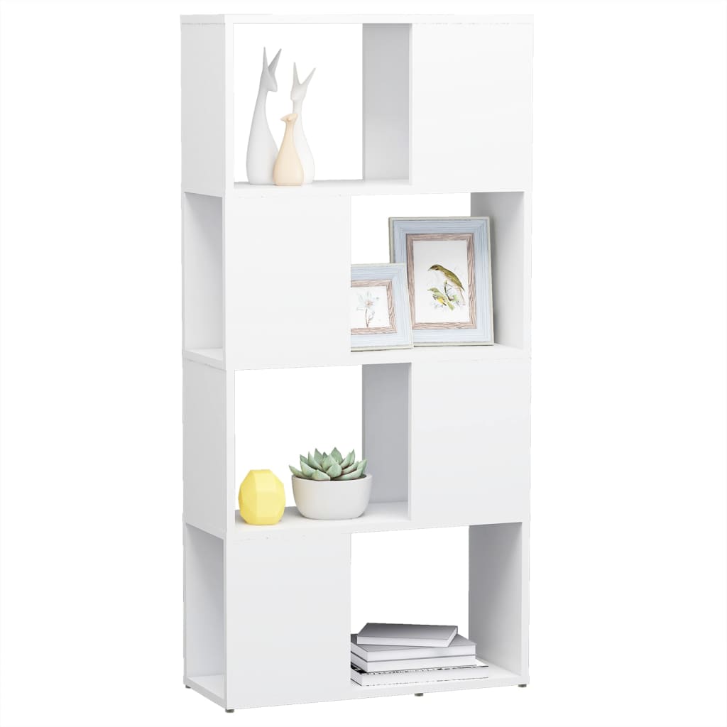 Βιβλιοθήκη/Διαχωριστικό Χώρου Λευκό 60x24x124,5 εκ. Μοριοσανίδα