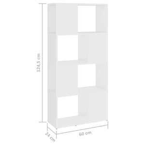 Βιβλιοθήκη/Διαχωριστικό Χώρου Λευκό 60x24x124,5 εκ. Μοριοσανίδα