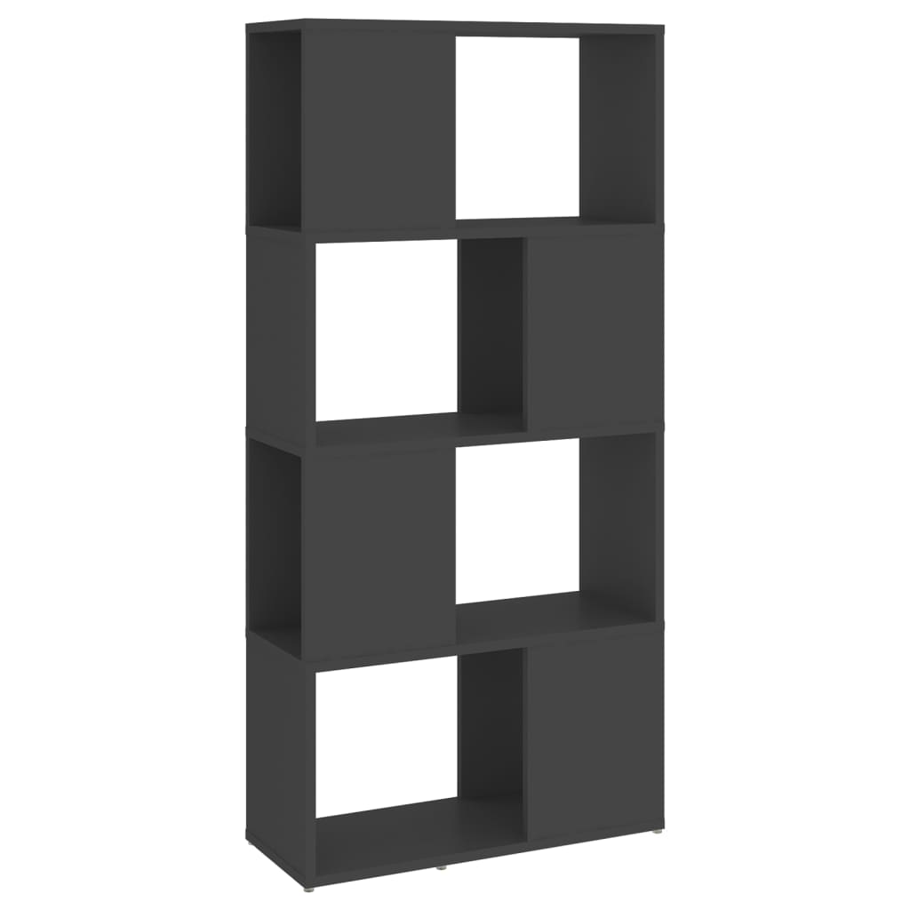Βιβλιοθήκη/Διαχωριστικό Χώρου Γκρι 60x24x124,5 εκ. Επεξ. Ξύλο