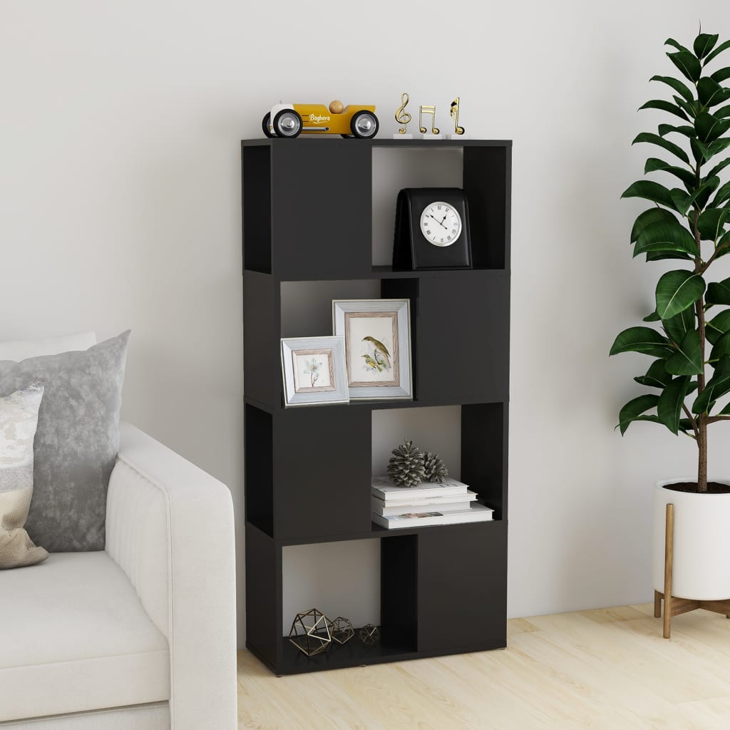 Βιβλιοθήκη/Διαχωριστικό Χώρου Γκρι 60x24x124,5 εκ. Επεξ. Ξύλο