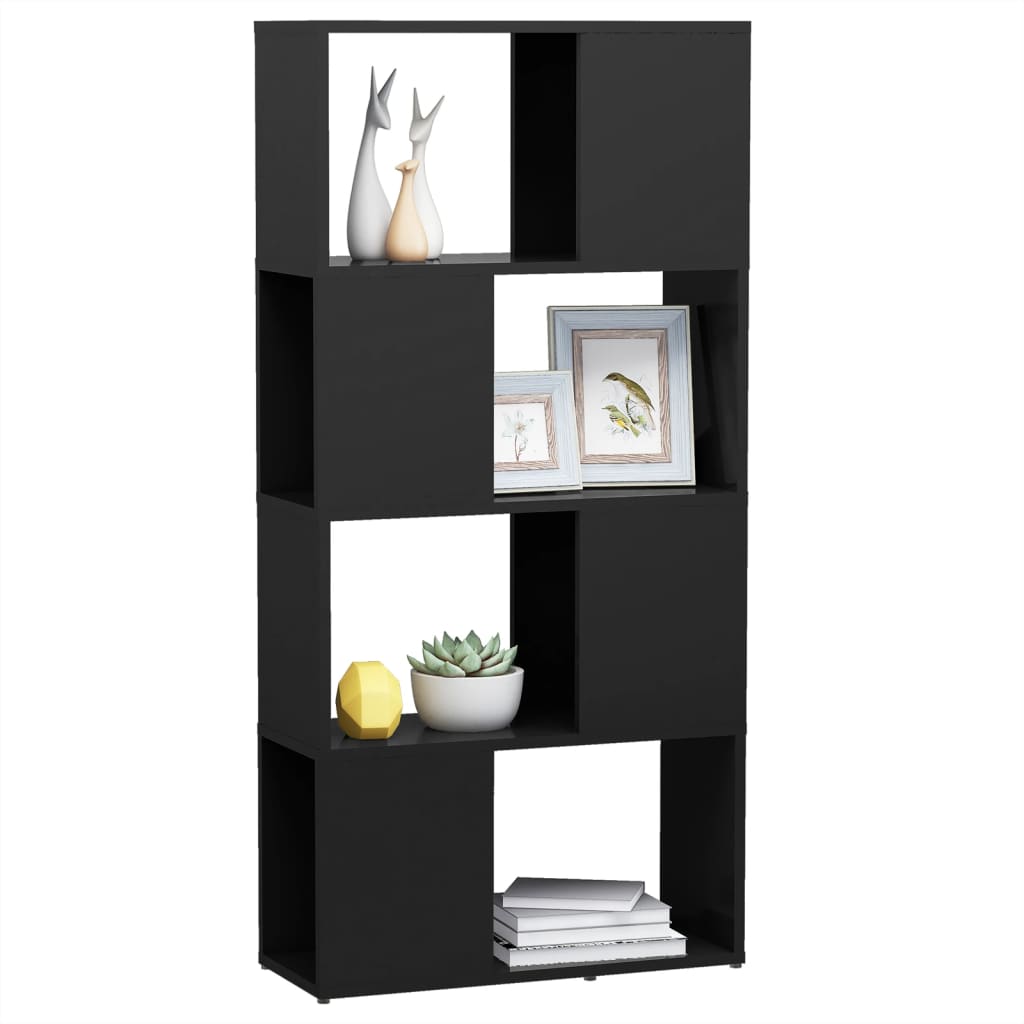 Βιβλιοθήκη/Διαχωριστικό Χώρου Γκρι 60x24x124,5 εκ. Επεξ. Ξύλο