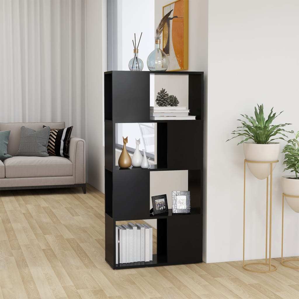 Βιβλιοθήκη/Διαχωριστικό Χώρου Γκρι 60x24x124,5 εκ. Επεξ. Ξύλο