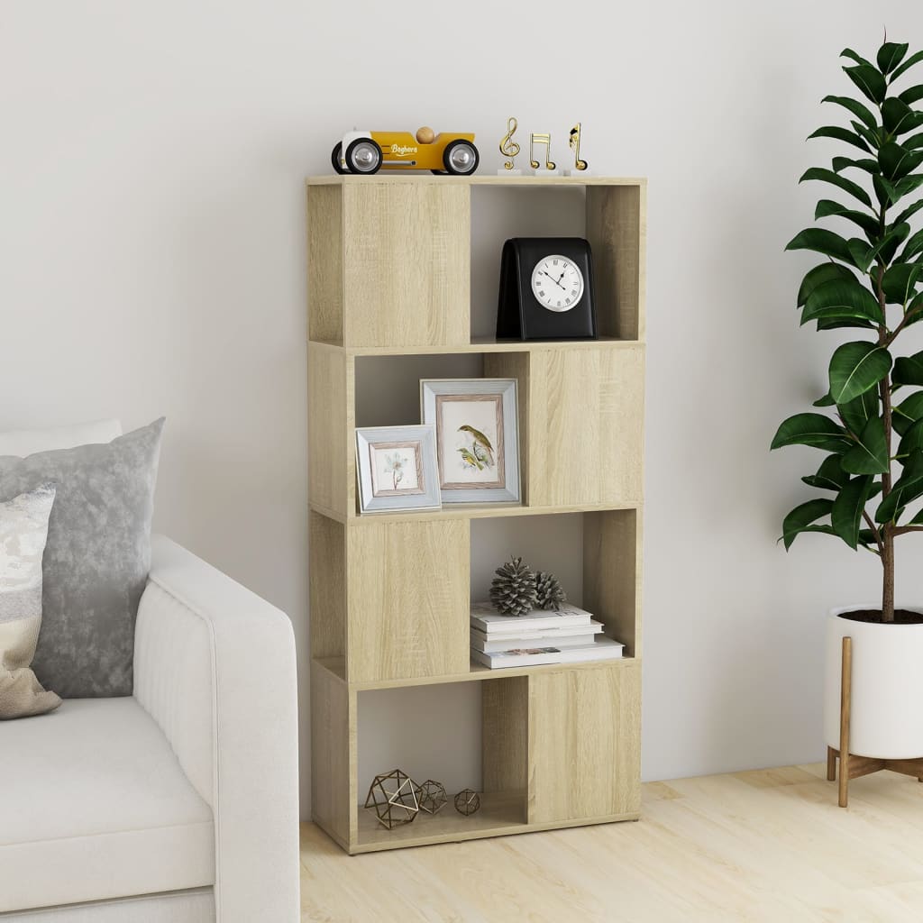 Βιβλιοθήκη/Διαχωριστικό Χώρου Sonoma Δρυς 60x24x124,5εκ Μοριοσ. - Pakobazaar