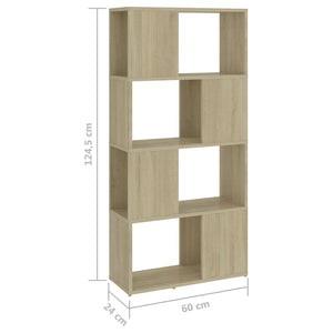 Βιβλιοθήκη/Διαχωριστικό Χώρου Sonoma Δρυς 60x24x124,5εκ Μοριοσ. - Pakobazaar