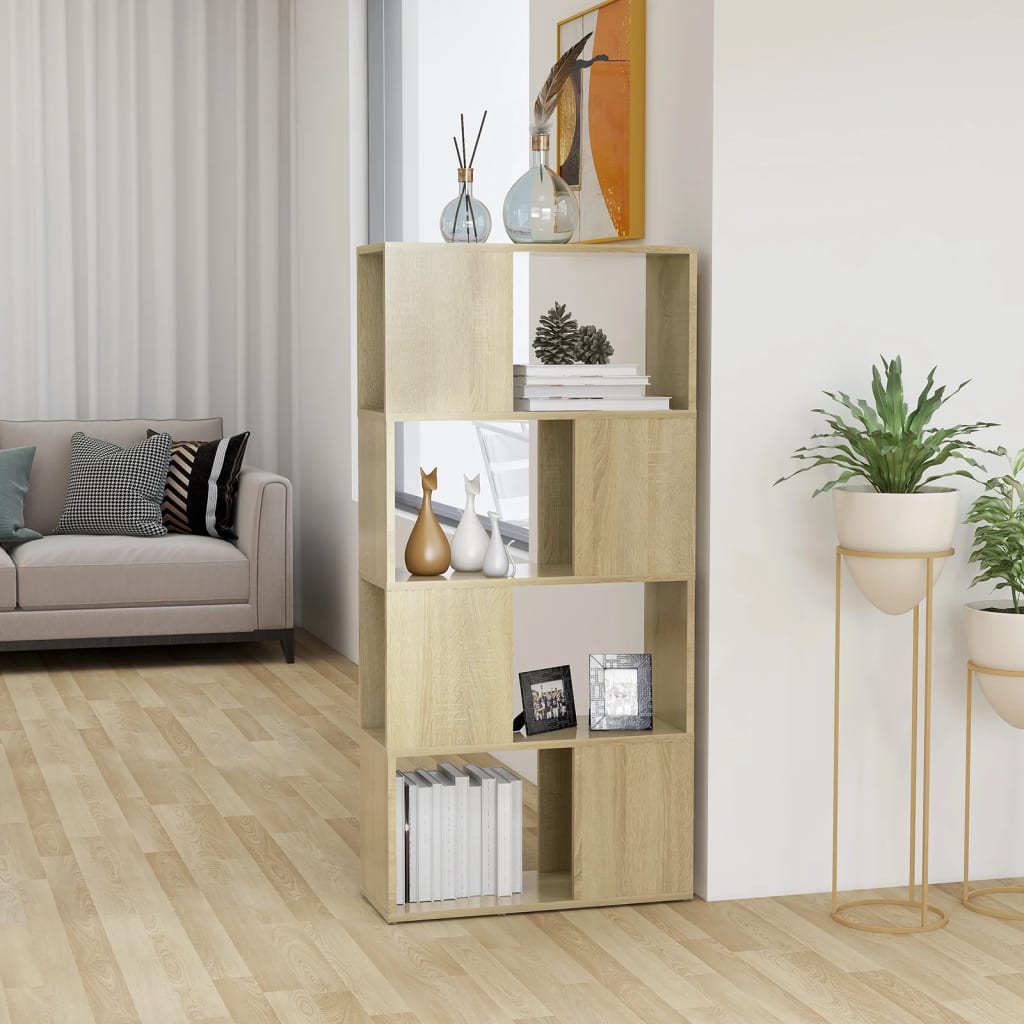 Βιβλιοθήκη/Διαχωριστικό Χώρου Sonoma Δρυς 60x24x124,5εκ Μοριοσ. - Pakobazaar