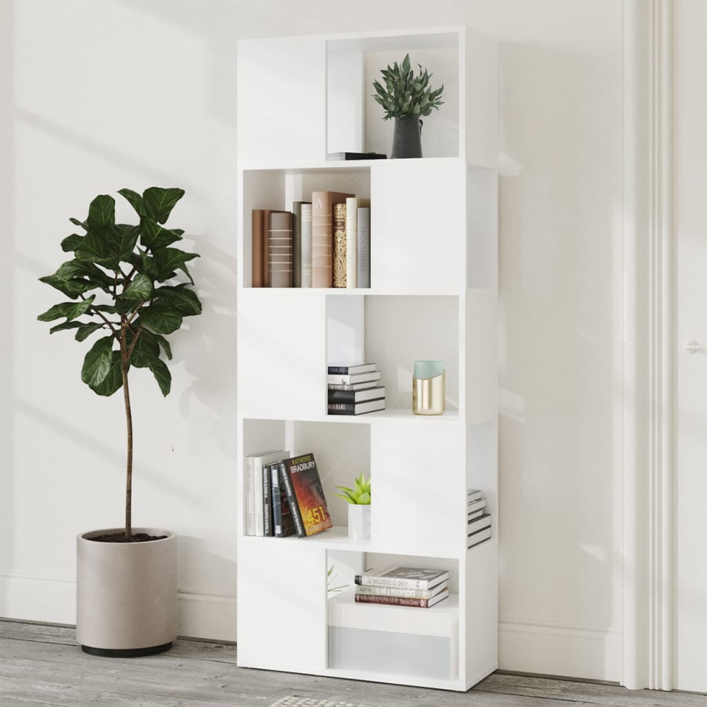 Βιβλιοθήκη/Διαχωριστικό Χώρου Λευκό 60x24x155 εκ. Μοριοσανίδα