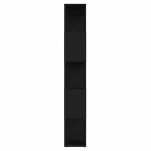 Βιβλιοθήκη/Διαχωριστικό Χώρου Μαύρο 60x24x155 εκ. Επεξ. Ξύλο