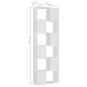 Βιβλιοθήκη/Διαχωριστικό Χώρου Λευκό 60 x 24 x 186 εκ. - Pakobazaar