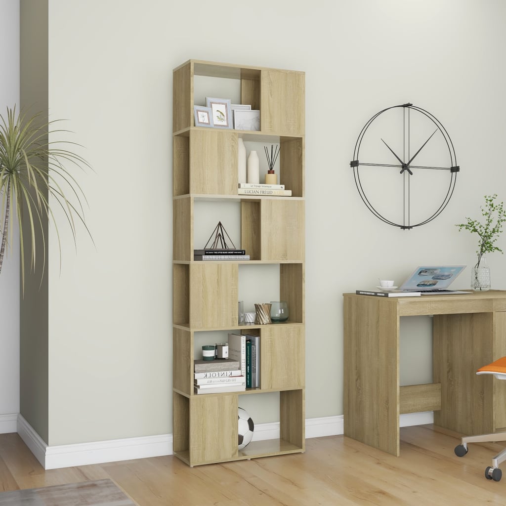 Βιβλιοθήκη/Διαχωρισ. Χώρου Sonoma Δρυς 60x24x186εκ. Μοριοσανίδα - Pakobazaar