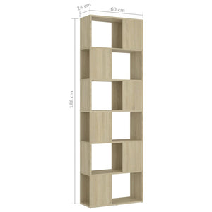 Βιβλιοθήκη/Διαχωρισ. Χώρου Sonoma Δρυς 60x24x186εκ. Μοριοσανίδα - Pakobazaar