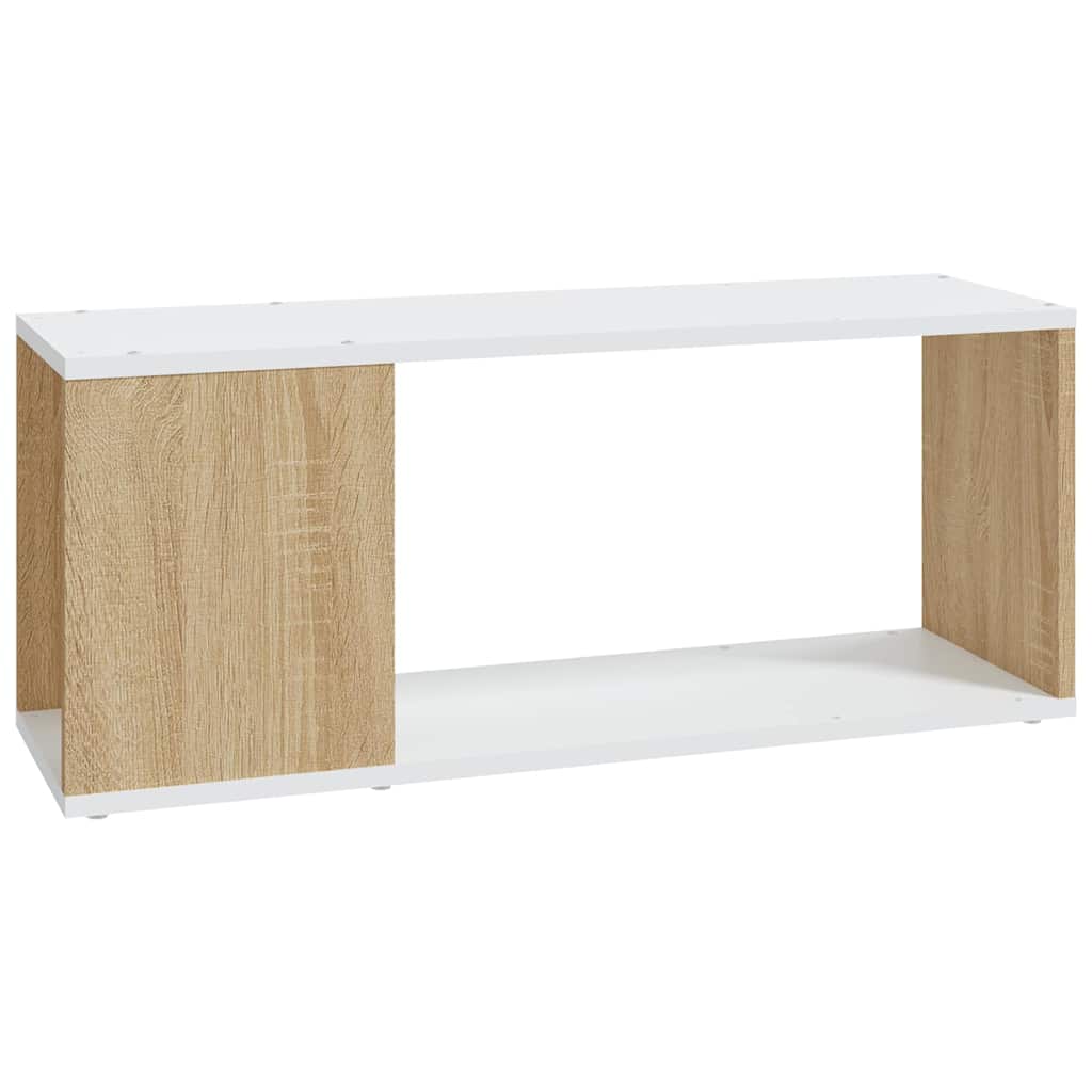 Έπιπλο Τηλεόρασης Λευκό/Sonoma Oak 80x24x32 εκ. από Μοριοσανίδα