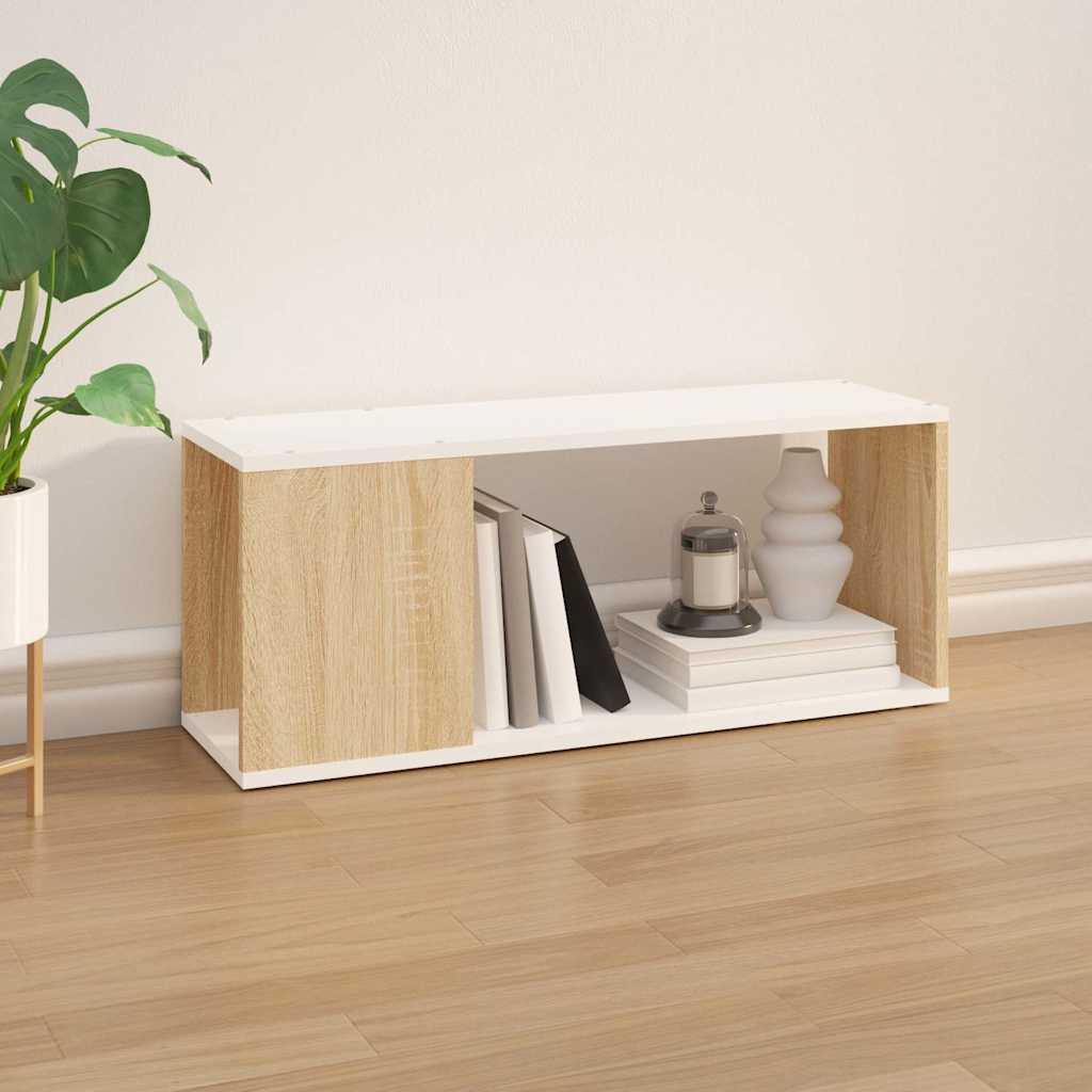 Έπιπλο Τηλεόρασης Λευκό/Sonoma Oak 80x24x32 εκ. από Μοριοσανίδα