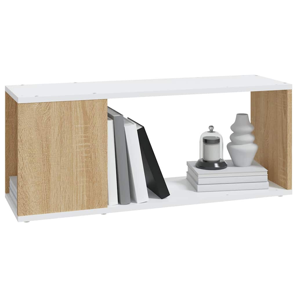 Έπιπλο Τηλεόρασης Λευκό/Sonoma Oak 80x24x32 εκ. από Μοριοσανίδα