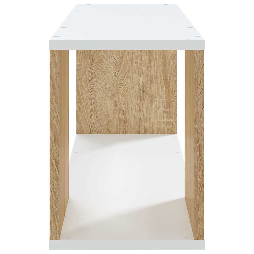 Έπιπλο Τηλεόρασης Λευκό/Sonoma Oak 80x24x32 εκ. από Μοριοσανίδα