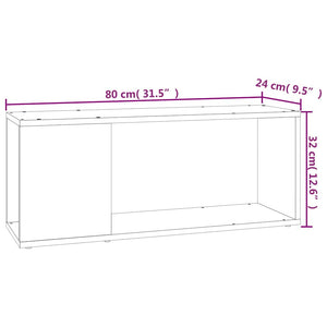 Έπιπλο Τηλεόρασης Λευκό/Sonoma Oak 80x24x32 εκ. από Μοριοσανίδα