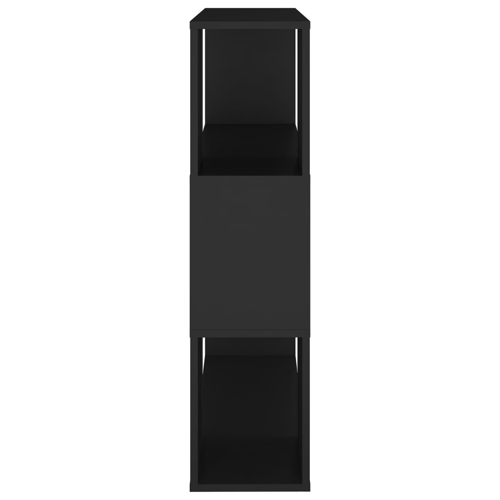 Βιβλιοθήκη/Διαχωριστικό Χώρου Μαύρο 80x24x94 εκ. Μοριοσανίδα