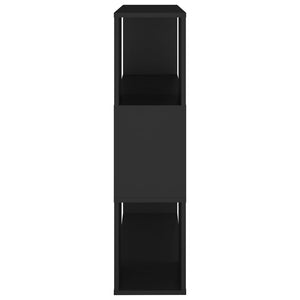 Βιβλιοθήκη/Διαχωριστικό Χώρου Μαύρο 80x24x94 εκ. Μοριοσανίδα
