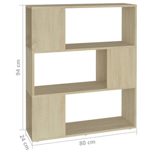 Βιβλιοθήκη/Διαχωριστικό Sonoma Δρυς 80x24x94 εκ. Μοριοσανίδα - Pakobazaar