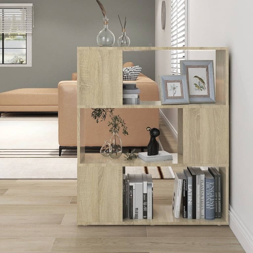Βιβλιοθήκη/Διαχωριστικό Sonoma Δρυς 80x24x94 εκ. Μοριοσανίδα - Pakobazaar
