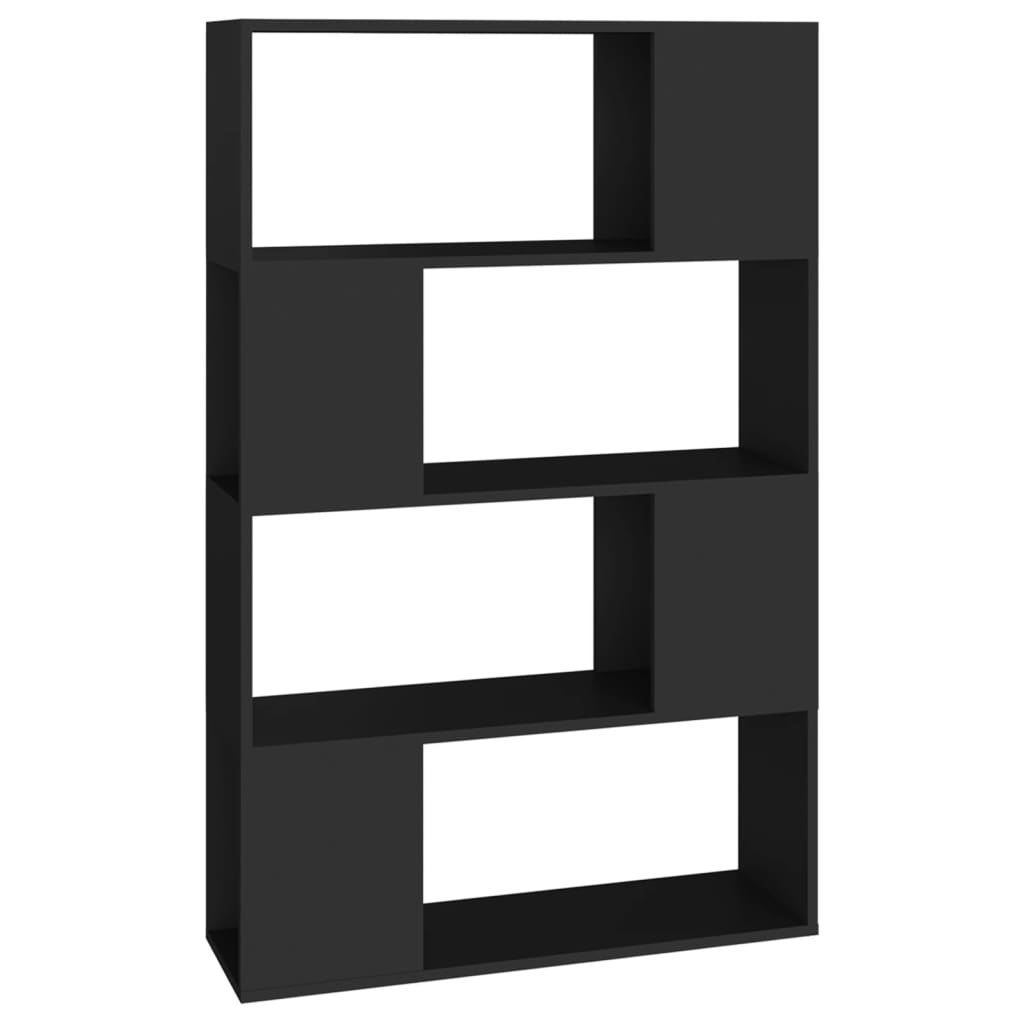 Βιβλιοθήκη/Διαχωριστικό Χώρου Μαύρο 80x24x124,5 εκ. Μοριοσανίδα