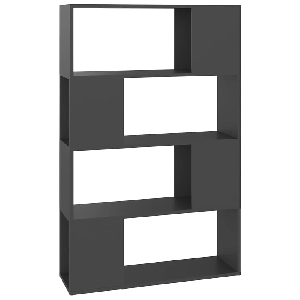 Βιβλιοθήκη/Διαχωριστικό Χώρου Γκρι 80x24x124,5 εκ. Επεξ. Ξύλο - Pakobazaar