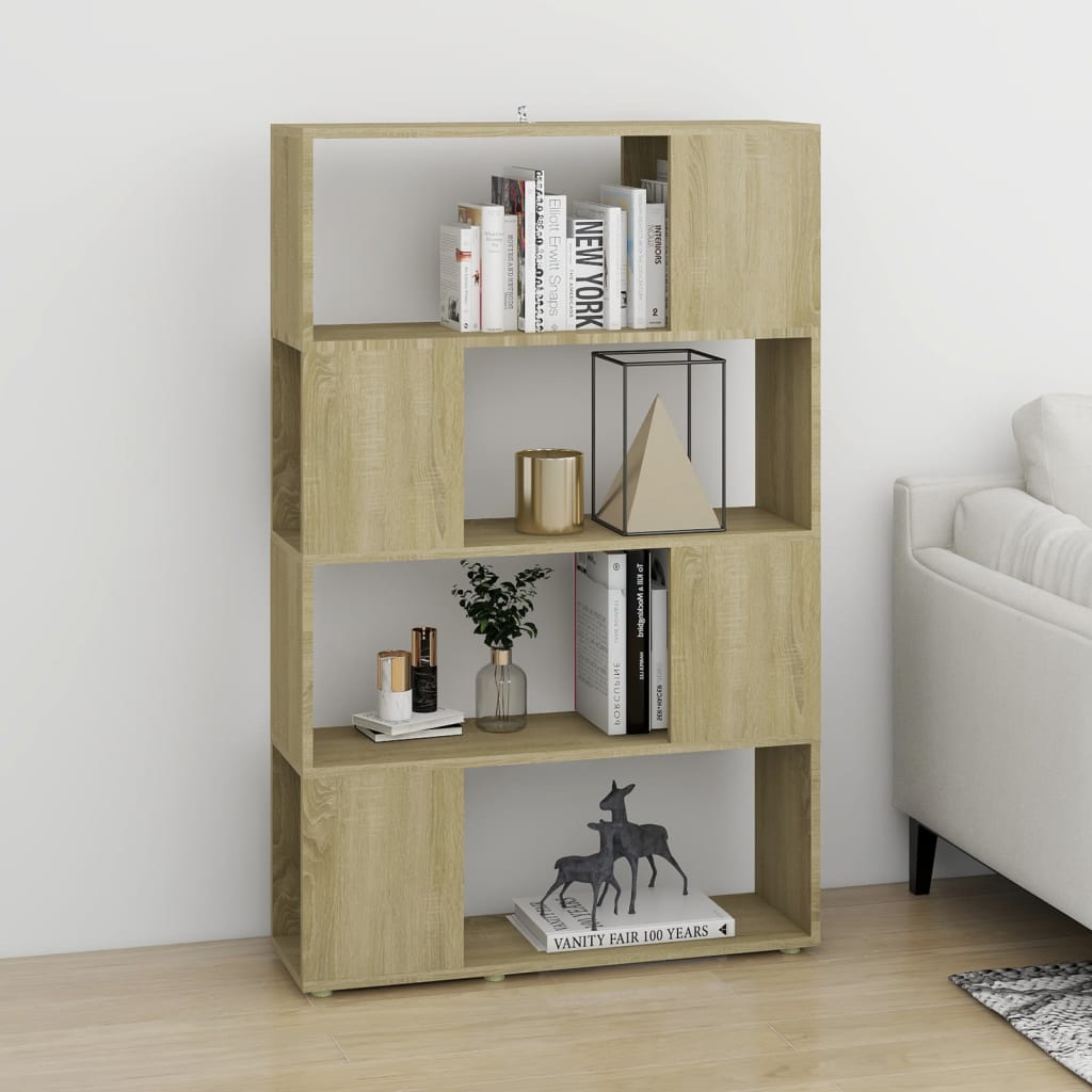 Βιβλιοθήκη/Διαχωριστικό Χώρου Sonoma Δρυς 80x24x124,5εκ Μοριοσ.