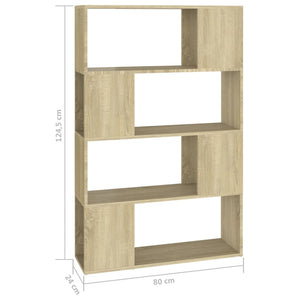 Βιβλιοθήκη/Διαχωριστικό Χώρου Sonoma Δρυς 80x24x124,5εκ Μοριοσ.