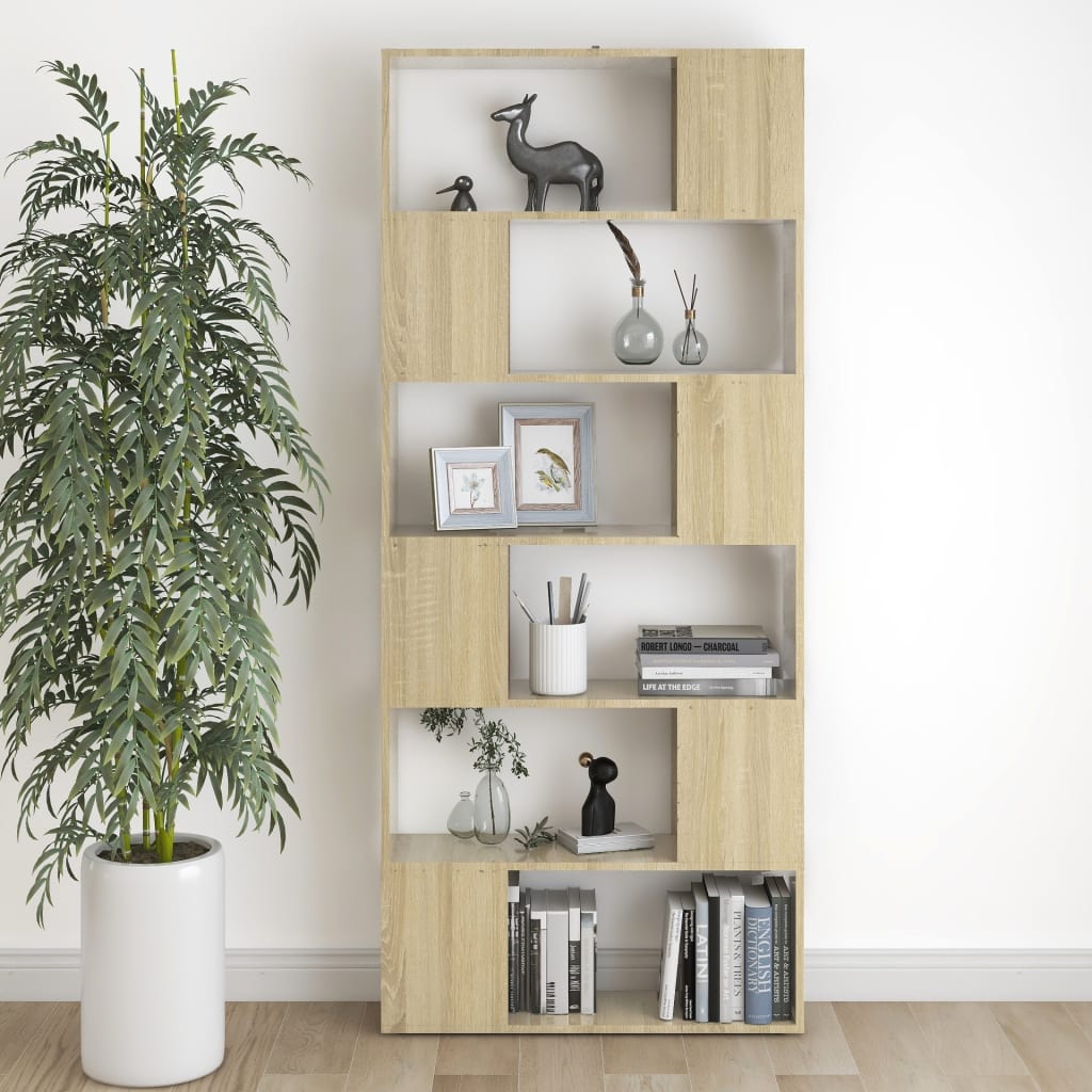 Βιβλιοθήκη/Διαχωρ. Χώρου Sonoma Δρυς 80x24x186 εκ. Επεξ. Ξύλο - Pakobazaar