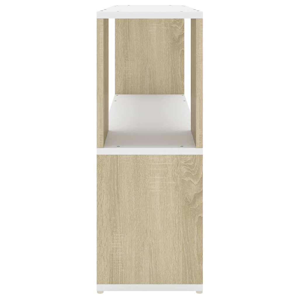 Βιβλιοθήκη Λευκό / Sonoma Δρυς 100 x 24 x 63 εκ από Μοριοσανίδα