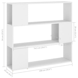 Βιβλιοθήκη/Διαχωριστικό Χώρου Λευκό 100 x 24 x 94 εκ. - Pakobazaar