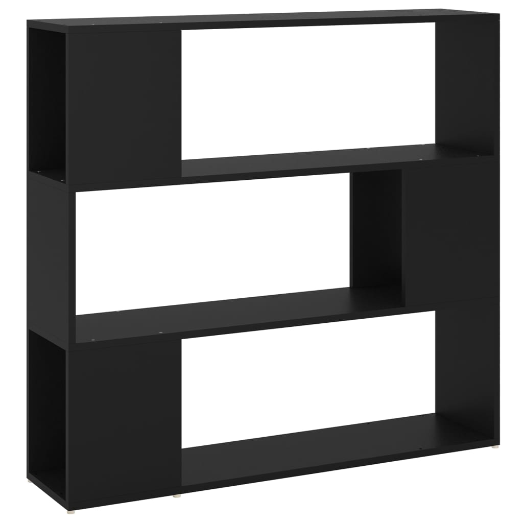 Βιβλιοθήκη/Διαχωριστικό Χώρου Μαύρο 100 x 24 x 94 εκ. - Pakobazaar