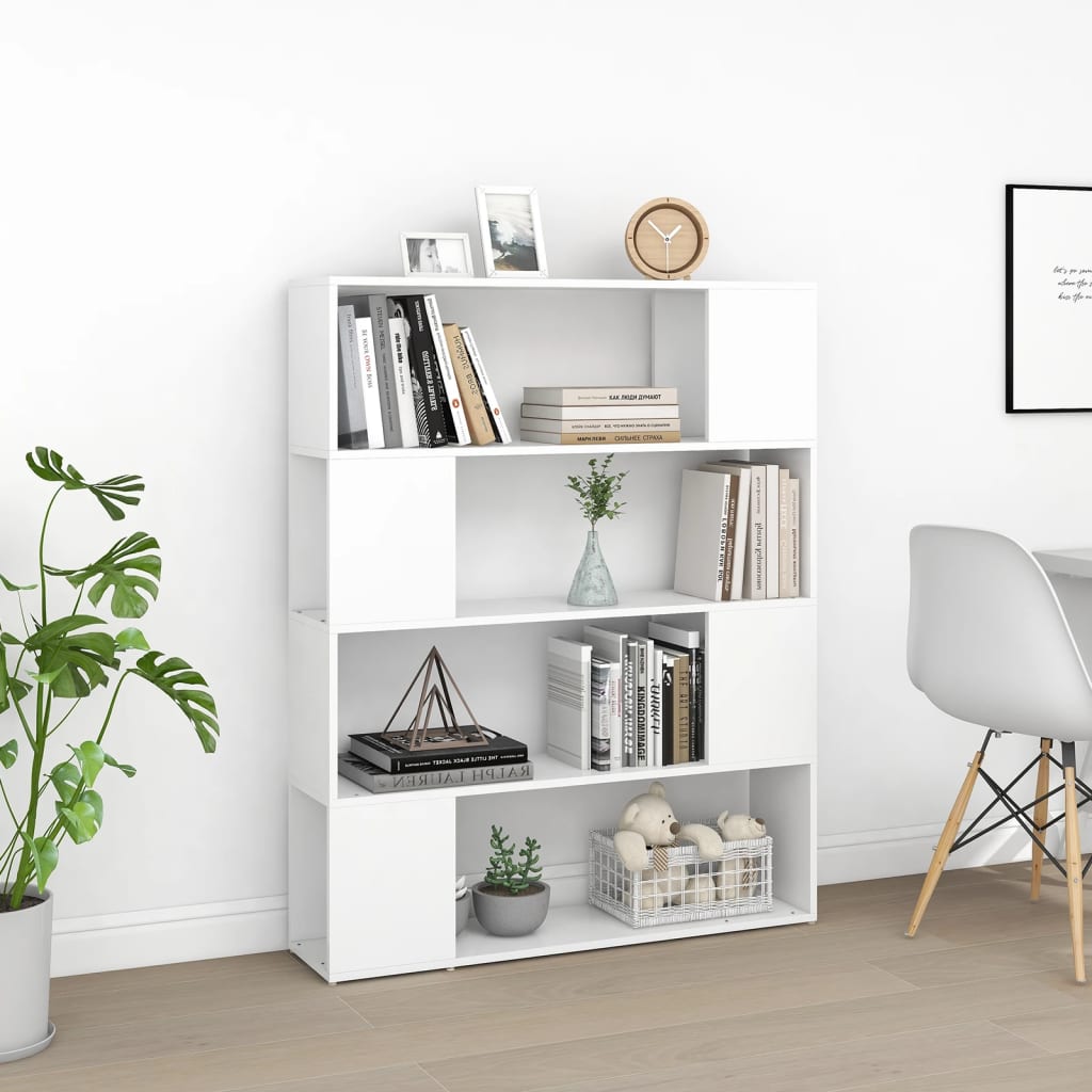 Βιβλιοθήκη/Διαχωριστικό Χώρου Λευκό 100 x 24 x 124 εκ. - Pakobazaar