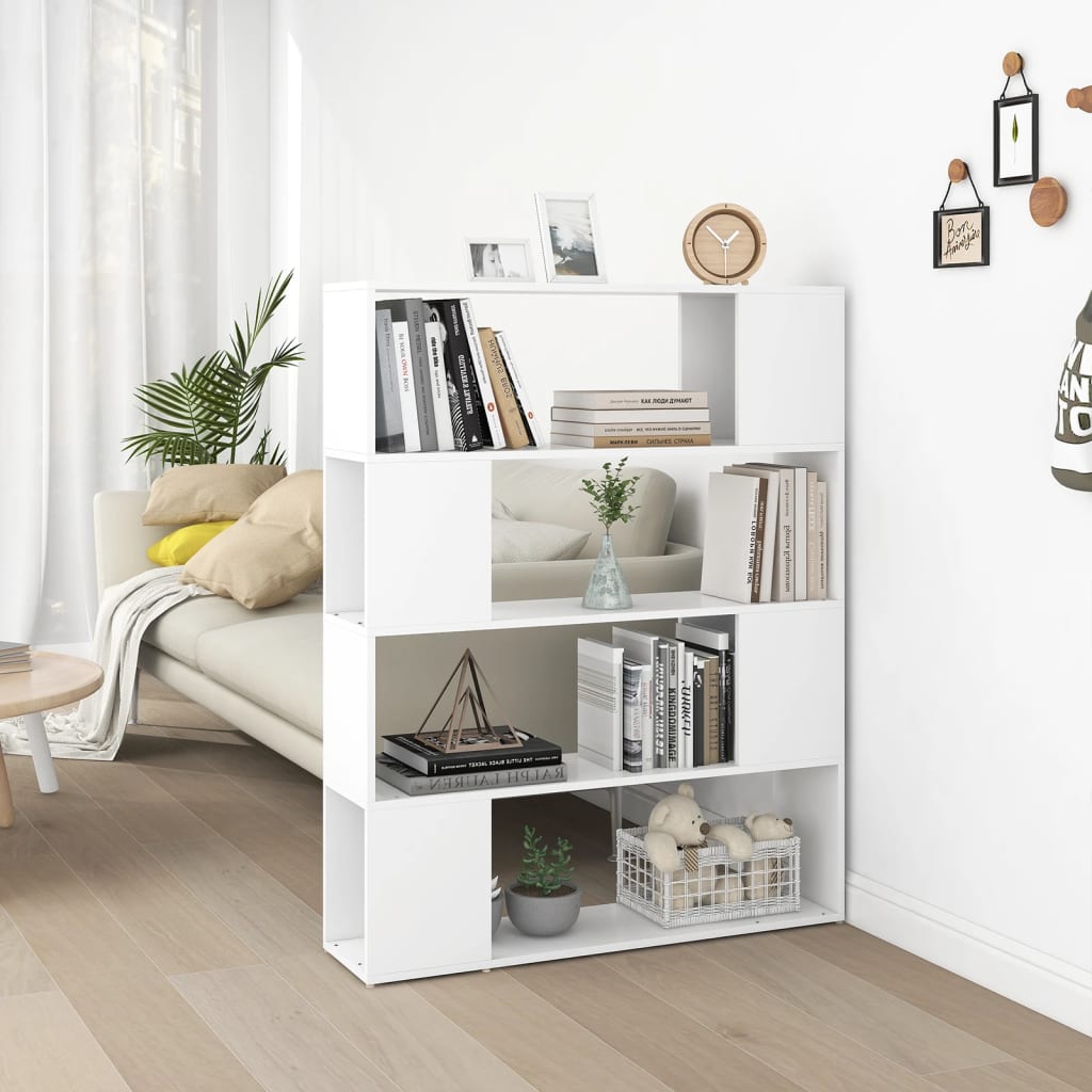 Βιβλιοθήκη/Διαχωριστικό Χώρου Λευκό 100 x 24 x 124 εκ. - Pakobazaar