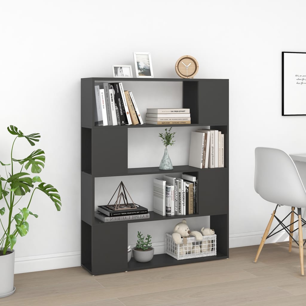 Βιβλιοθήκη/Διαχωριστικό Χώρου Γκρι 100 x 24 x 124 εκ.
