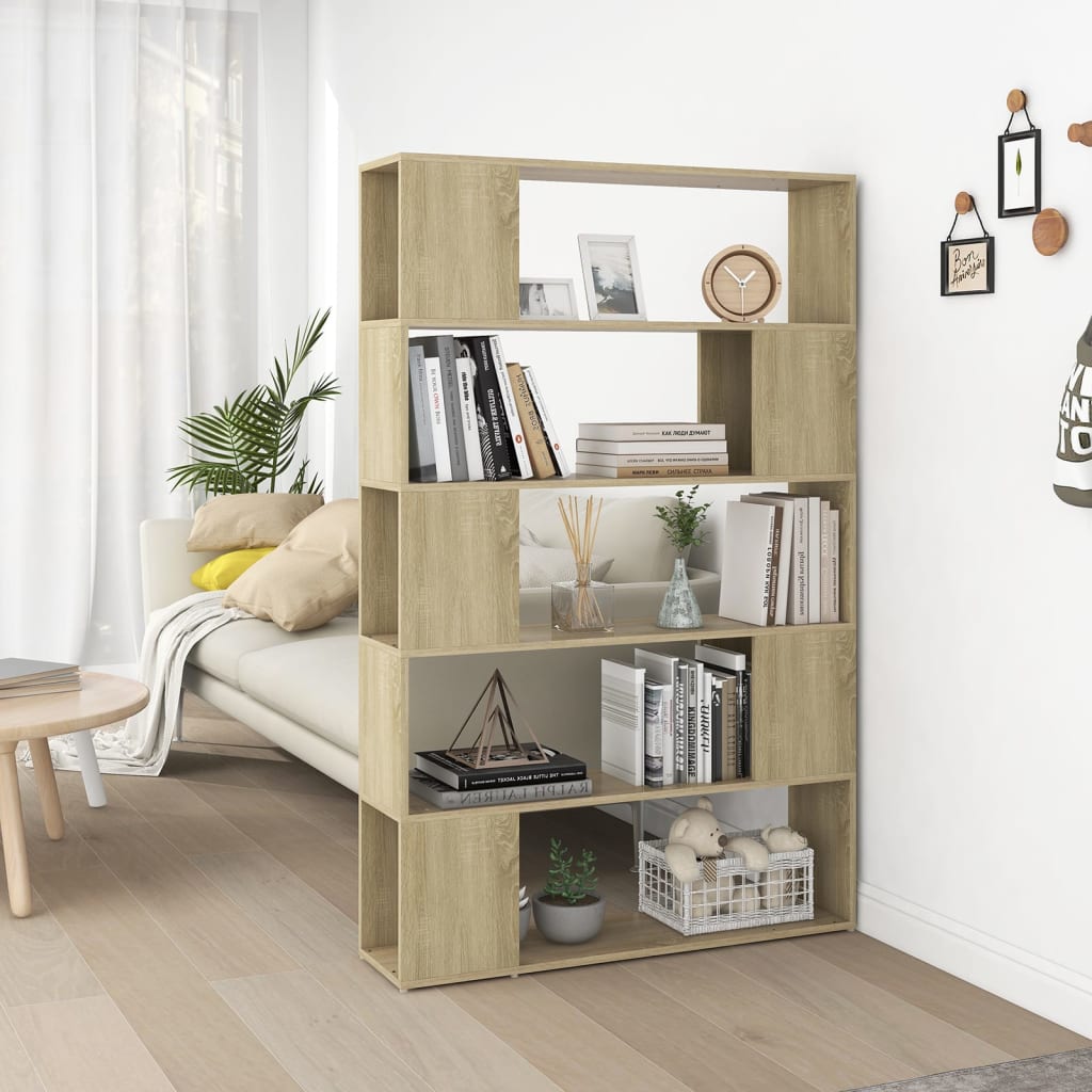 Βιβλιοθήκη/Διαχωρ. Χώρου Sonoma Δρυς 100x24x155 εκ. Επεξ. Ξύλο - Pakobazaar