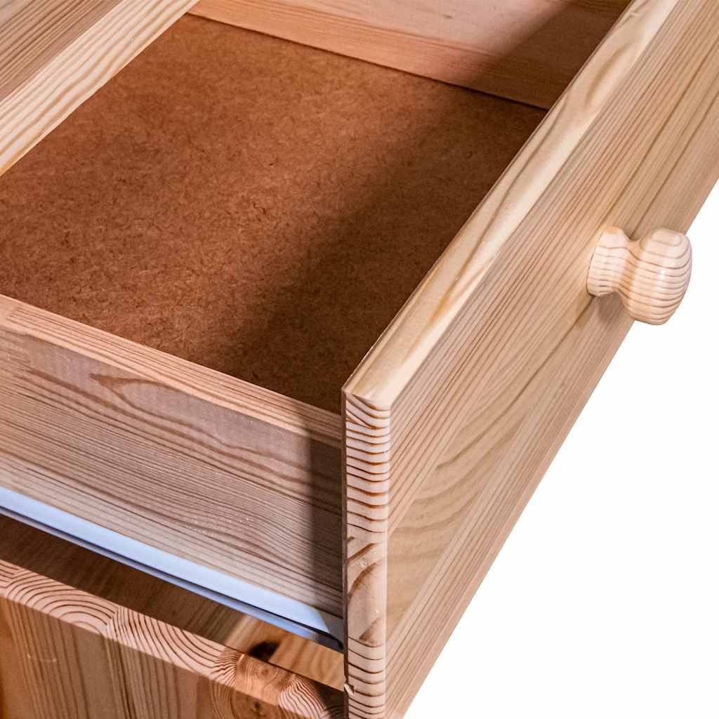 Συρταριέρα με 7 Συρτάρια 113 x 35 x 73 εκ. Μασίφ Ξύλο Πεύκου