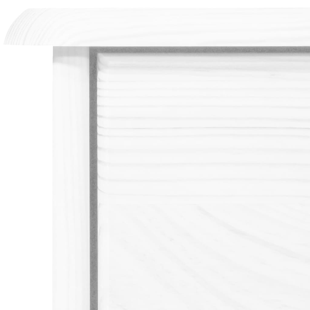 Παπουτσοθήκη με 2 Πορτάκια Λευκή 113x35x89 εκ Μασίφ Ξύλο Πεύκου - Pakobazaar