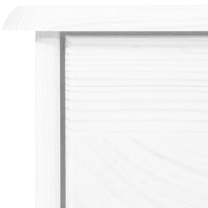 Παπουτσοθήκη με 2 Πορτάκια Λευκή 113x35x89 εκ Μασίφ Ξύλο Πεύκου - Pakobazaar