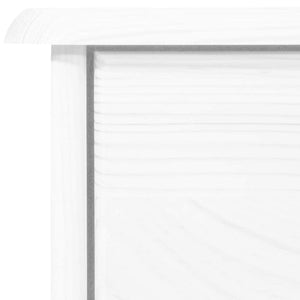 Συρταριέρα με 2 Συρτάρια Λευκή 78x35x89 εκ. Μασίφ Ξύλο Πεύκου