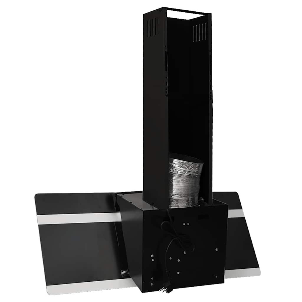 Απορροφητήρας Τοίχου Μαύρος 90 εκ. από Ατσάλι και Ψημένο Γυαλί - Pakobazaar