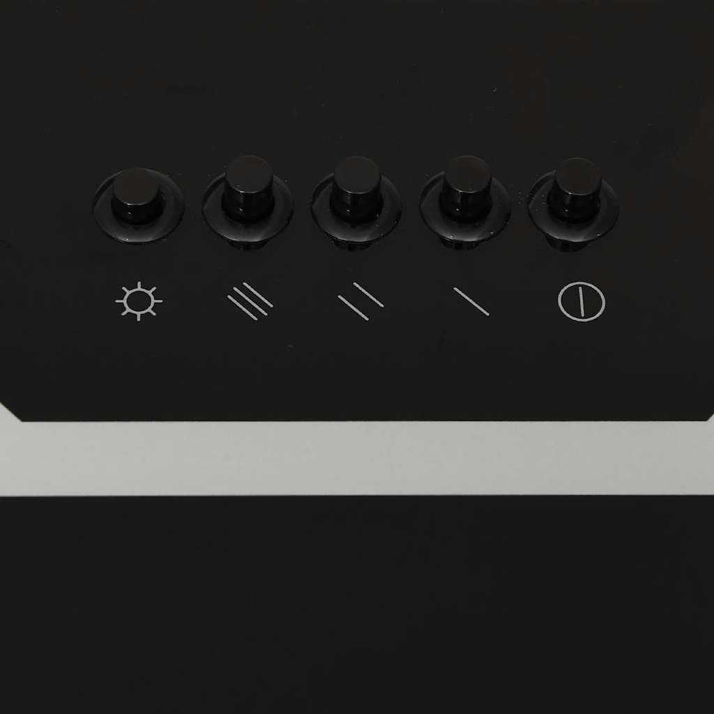 Απορροφητήρας Τοίχου Μαύρος 90 εκ. από Ατσάλι και Ψημένο Γυαλί - Pakobazaar