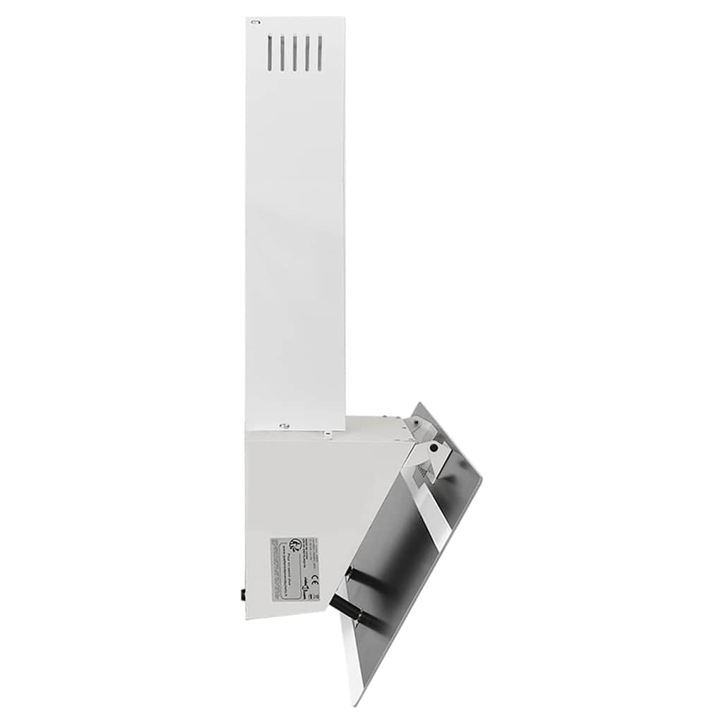 Απορροφητήρας Τοίχου Λευκός 90 εκ. από Ατσάλι και Ψημένο Γυαλί - Pakobazaar