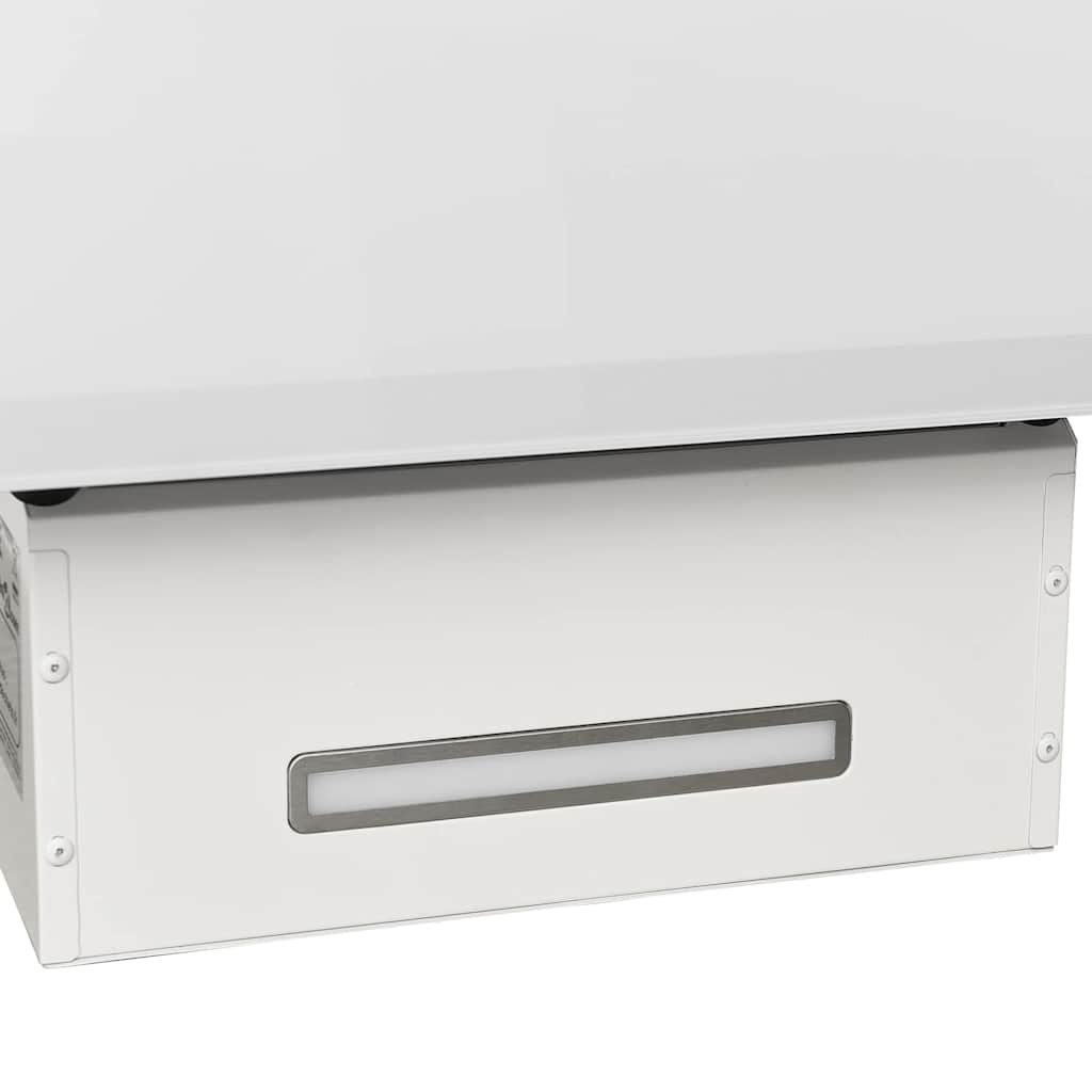 Απορροφητήρας Τοίχου Λευκός 90 εκ. από Ατσάλι και Ψημένο Γυαλί - Pakobazaar