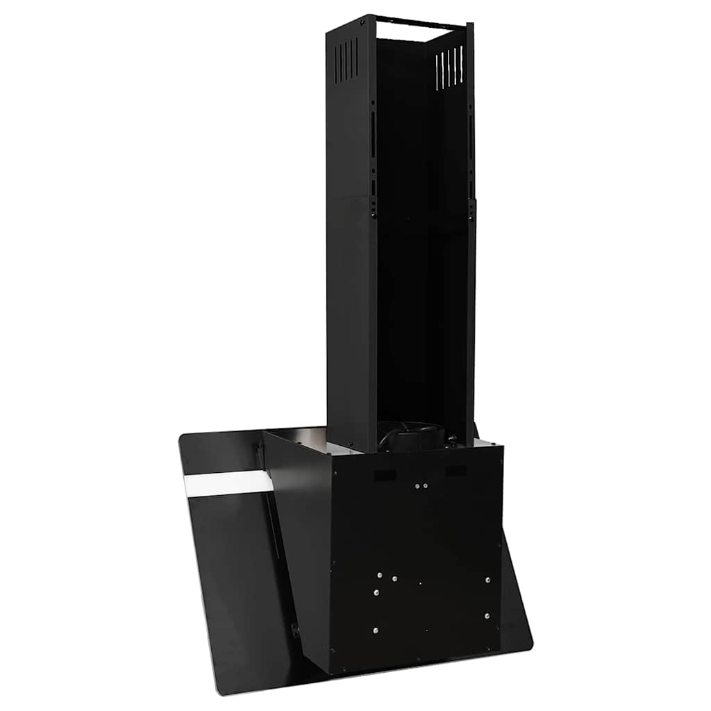 Απορροφητήρας Τοίχου Μαύρος 60 εκ. από Ατσάλι και Ψημένο Γυαλί - Pakobazaar