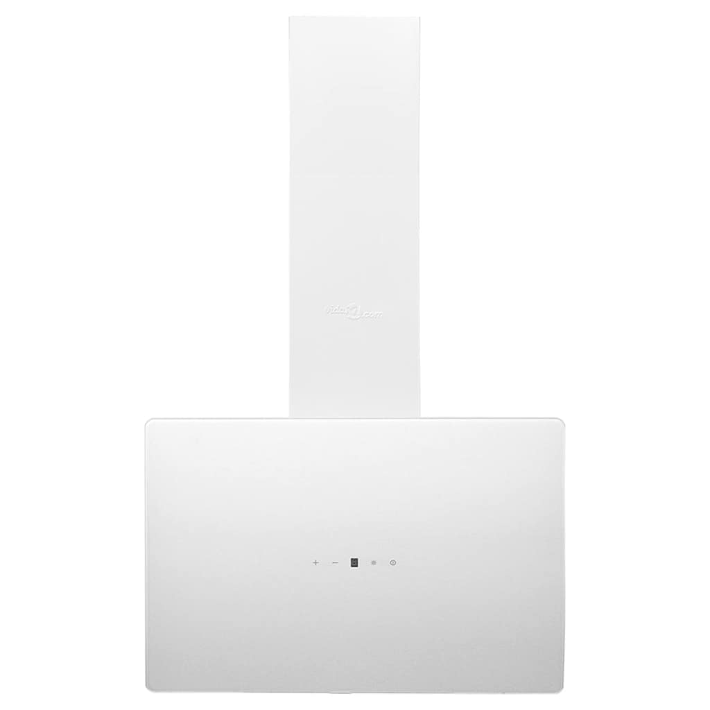 Απορροφητήρας Τοίχου Λευκός 60 εκ. από Ατσάλι και Ψημένο Γυαλί - Pakobazaar