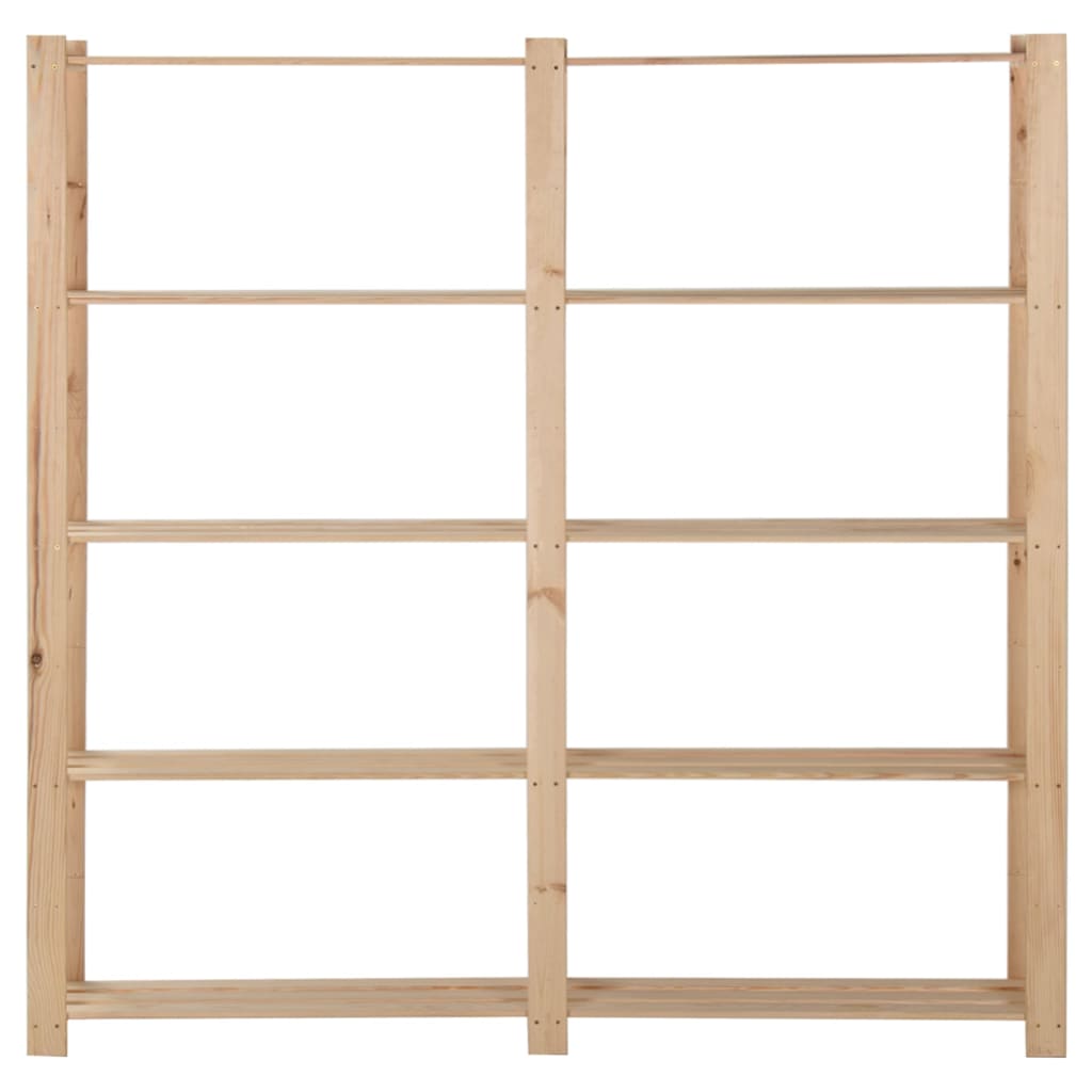Ραφιέρα 5 Επιπέδων 170 x 28,5 x 170 εκ. από Μασίφ Ξύλο Πεύκου