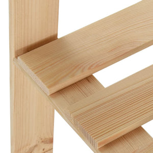Γωνιακή Ραφιέρα 5 Επιπέδων 82,5x82,5 x170 εκ. Μασίφ Ξύλο Πεύκου