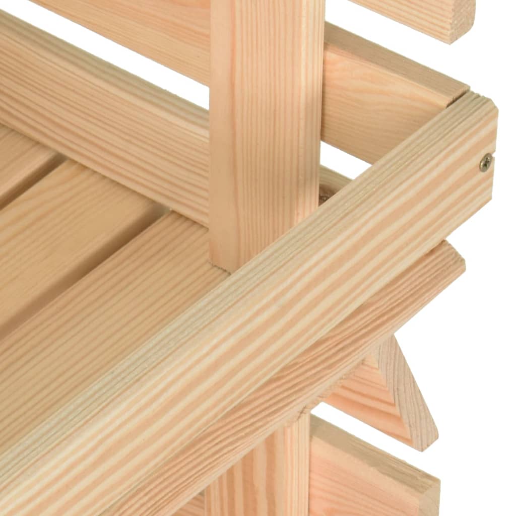 Τρόλεϊ Λαχανικών 57 x 30 x 80 εκ. από Μασίφ Ξύλο Πεύκου